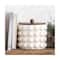 Hello Honey® White Raised Dots Stoneware Canister with Acacia Wood Lid
